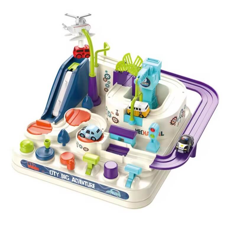 Interaktyvi trasa vaikams WOOPIE Miesto transportas su kliūtimis 3+