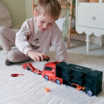 Ugniagesių sunkvežimis WOOPIE 3in1 su 5 automobiliais