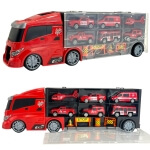 Ugniagesių sunkvežimis WOOPIE 3in1 su 5 automobiliais