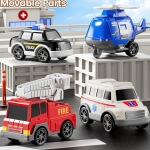 Gelbėjimo sunkvežimis WOOPIE XXL 5in1 su 4 automobiliais ir šviesomis