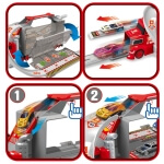 Sunkvežimis Zero su lenktynių trasa ir 4 metaliniais automobiliais