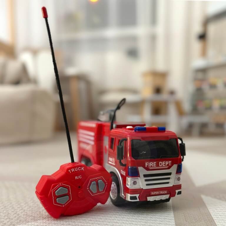 RC gaisrinė mašina vaikams Woopie 1:14 su vandens pylimu ir garsais