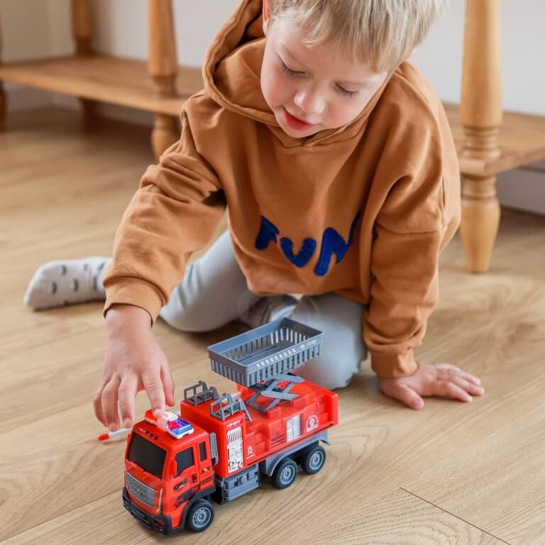 RC gaisrinė mašina 1:16 su šviesomis