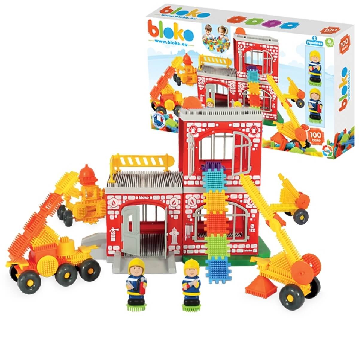 Konstruktorius Mochtoys Pin Bricks Bloko Firefighters 100 vnt