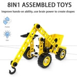 Statybinių mašinų rinkinys Woopie 100 det. 8 modeliai + įrankiai