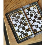 Magnetiniai šachmatai Woopie kelioninis rinkinys metalinėje dėžutėje