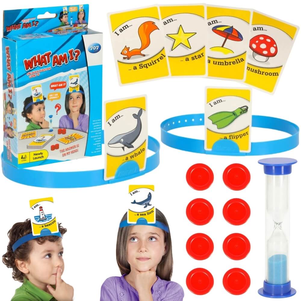 195460.jpg Stalo žaidimas Woopie Kas aš esu? su kortelėmis ir smėlio laikrodžiu