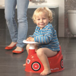 Puodukas Big Bobby Car raudonas su vairu ir garso signalu