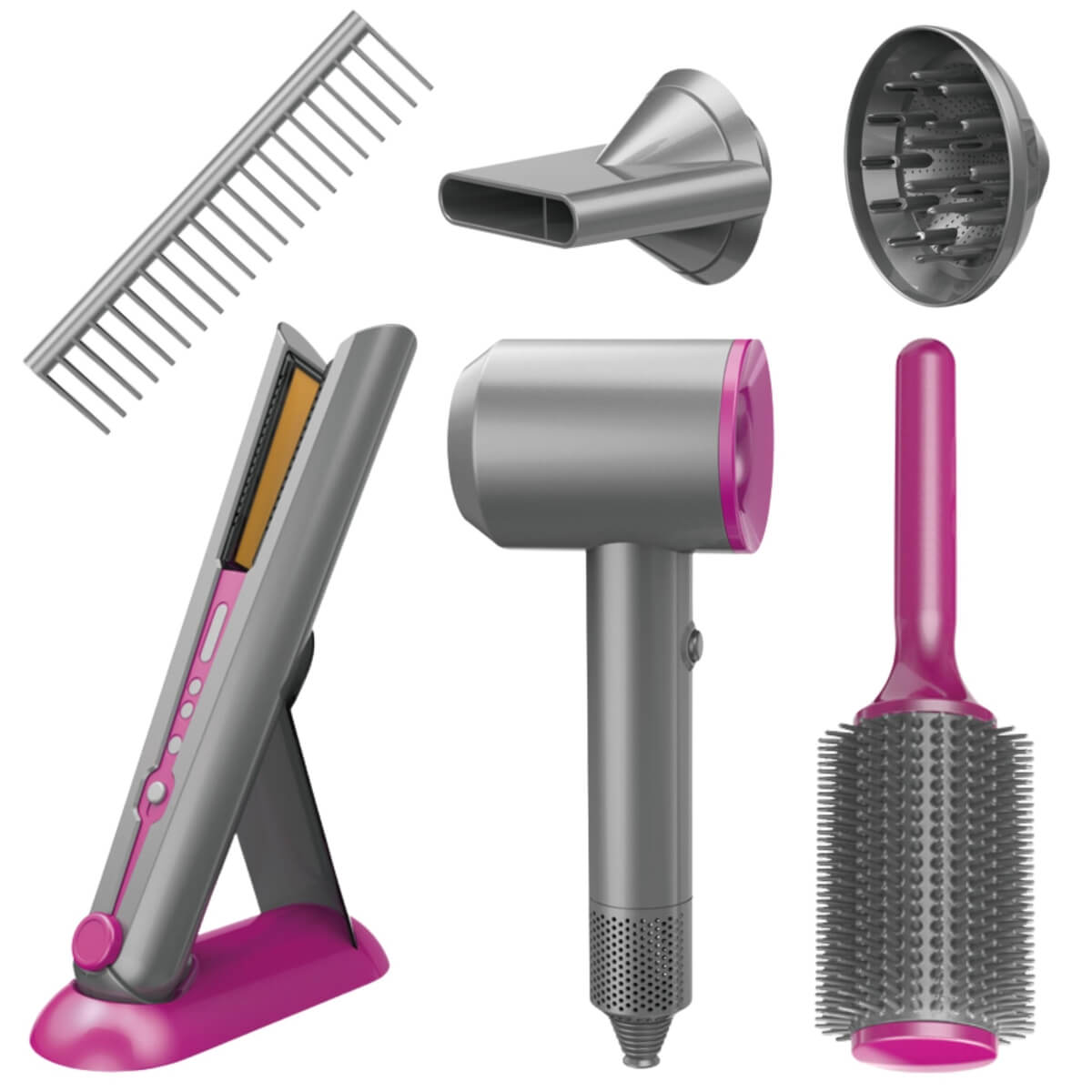 Kirpėjo rinkinys Woopie džiovintuvas ir tiesintuvas vaikams