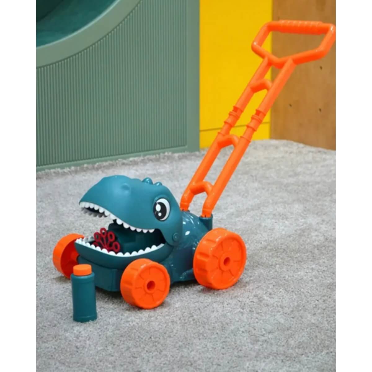 Burbulų mašina Woopie dinozauro vejapjovė su skysčiu 118 ml