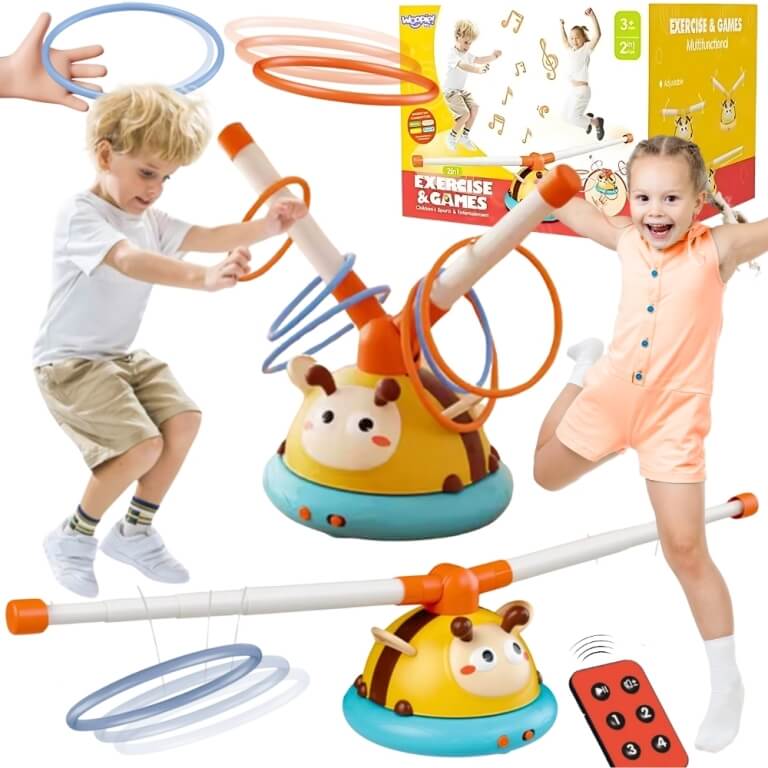 Interaktyvus žaislas Woopie 2in1 bitė šokdynė ir lankų mėtymas