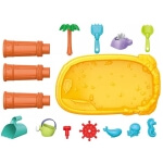 Smėlio stalas Woopie su vairu ir 8 priedais žaidimams lauke