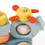 Traukinys Classic world Vandenyno pastelinis 28 dalių su virvute