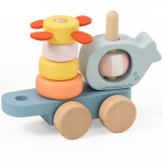 Traukinys Classic world Vandenyno pastelinis 28 dalių su virvute