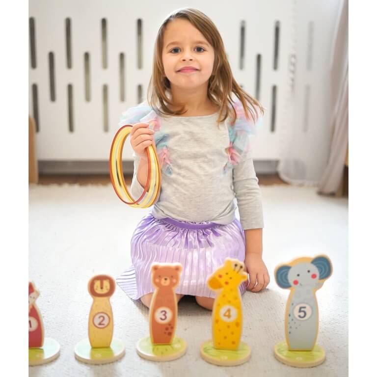 Taikinio metimo žaidimas Tooky Toy su žiedais 3+