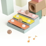 Medinės kaladėlės Classic World Marmurinis takelis 62 dalys