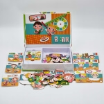 Medinė dėlionė žaidimas magnetinėje dėžutėje, Tooky Toy