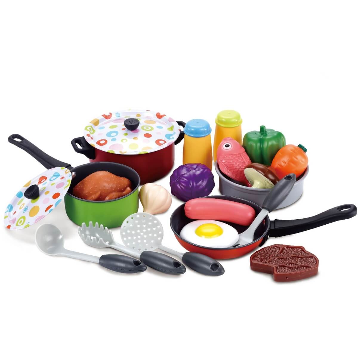 Žaislinis indų ir maisto rinkinys vaikams, Woopie  22 vnt