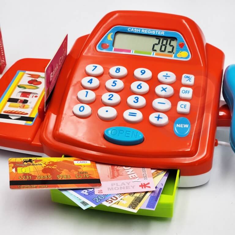 Žaislinis kasos aparatas su skaitytuvu, Woopie nuo 3 metų