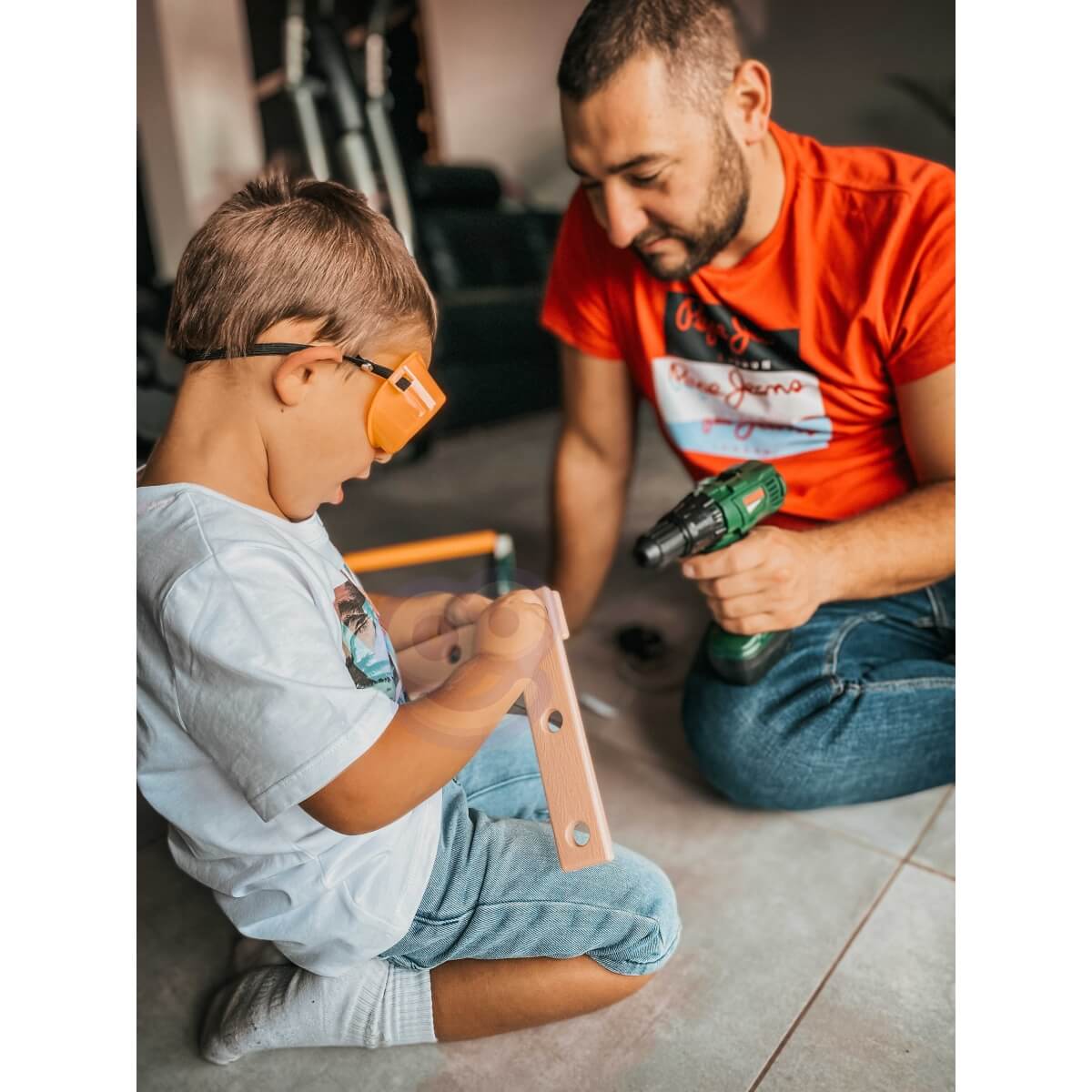 Žaislinė įrankių dėžė vaikams, Woopie su garsu