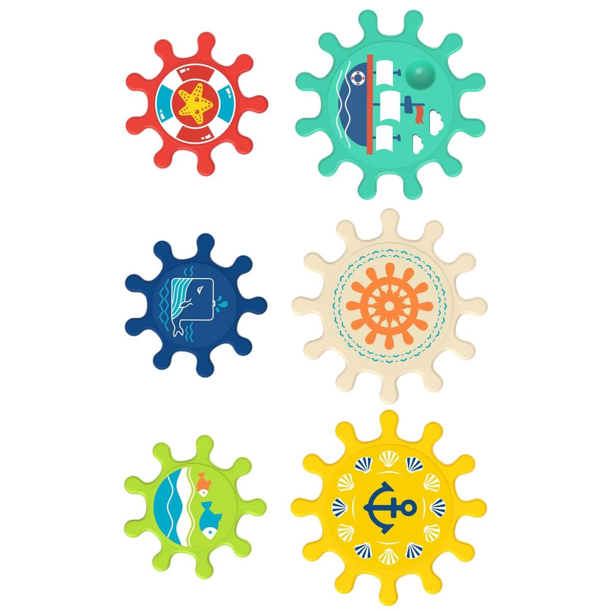 Vandens vonios žaislas, Woopie 6 vnt.