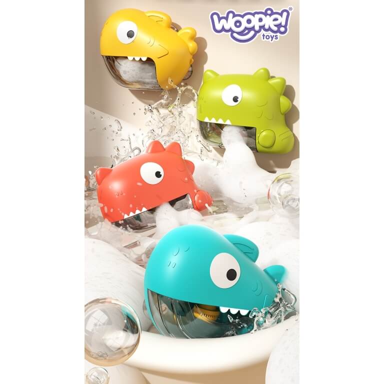 Putojantis vonios žaislas dinozauras, Woopie  žalias