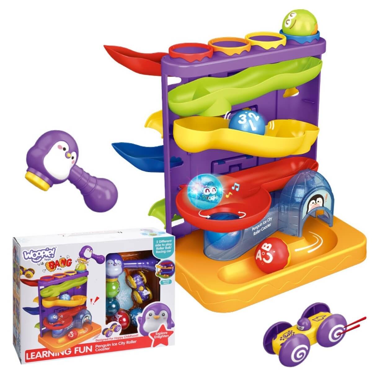 Kamuoliukų takelis su plaktuku, Woopie