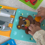 Medinė dėlionė gyvūnai montessori, Woopie