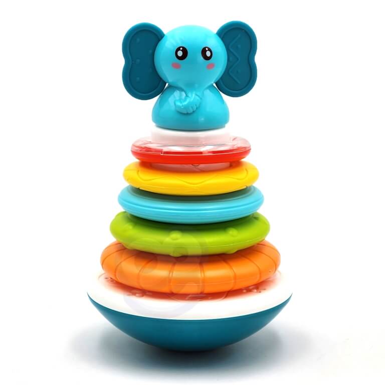 Interaktyvi piramidė dramblys su barškučiu, Woopie