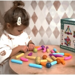 Žaislinis edukacinis magnetinis konstruktorius vaikams , Woopie  38 vnt.