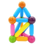 Žaislinis edukacinis magnetinis konstruktorius vaikams , Woopie  38 vnt.