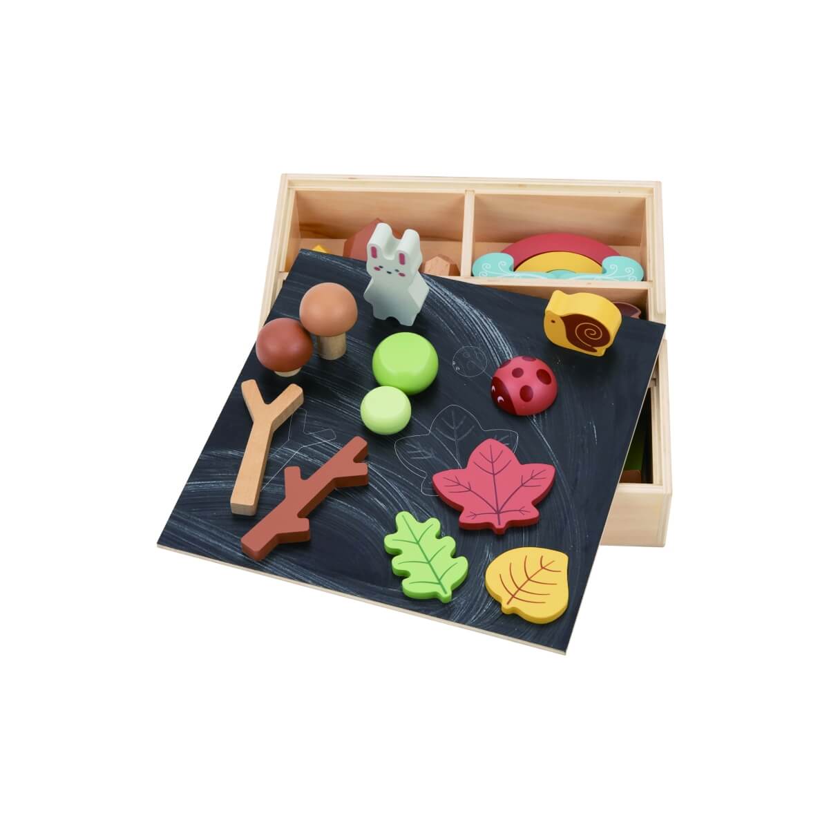 Medinis kaladėlių rinkinys, Tooky Toy 40 dalių