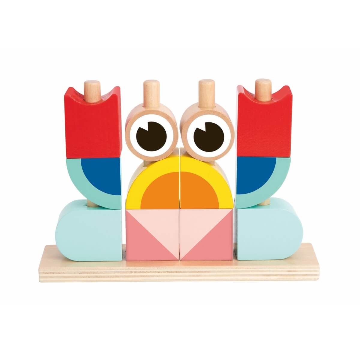 Medinės kaladėlės krabas, Tooky Toy 18 dalių