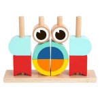 Medinės kaladėlės krabas, Tooky Toy 18 dalių