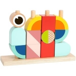 Medinės kaladėlės krabas, Tooky Toy 18 dalių