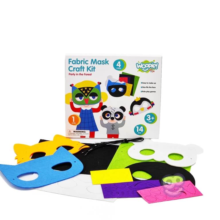 Kūrybinis rinkinys vaikams kaukės, Woopie  4vnt.