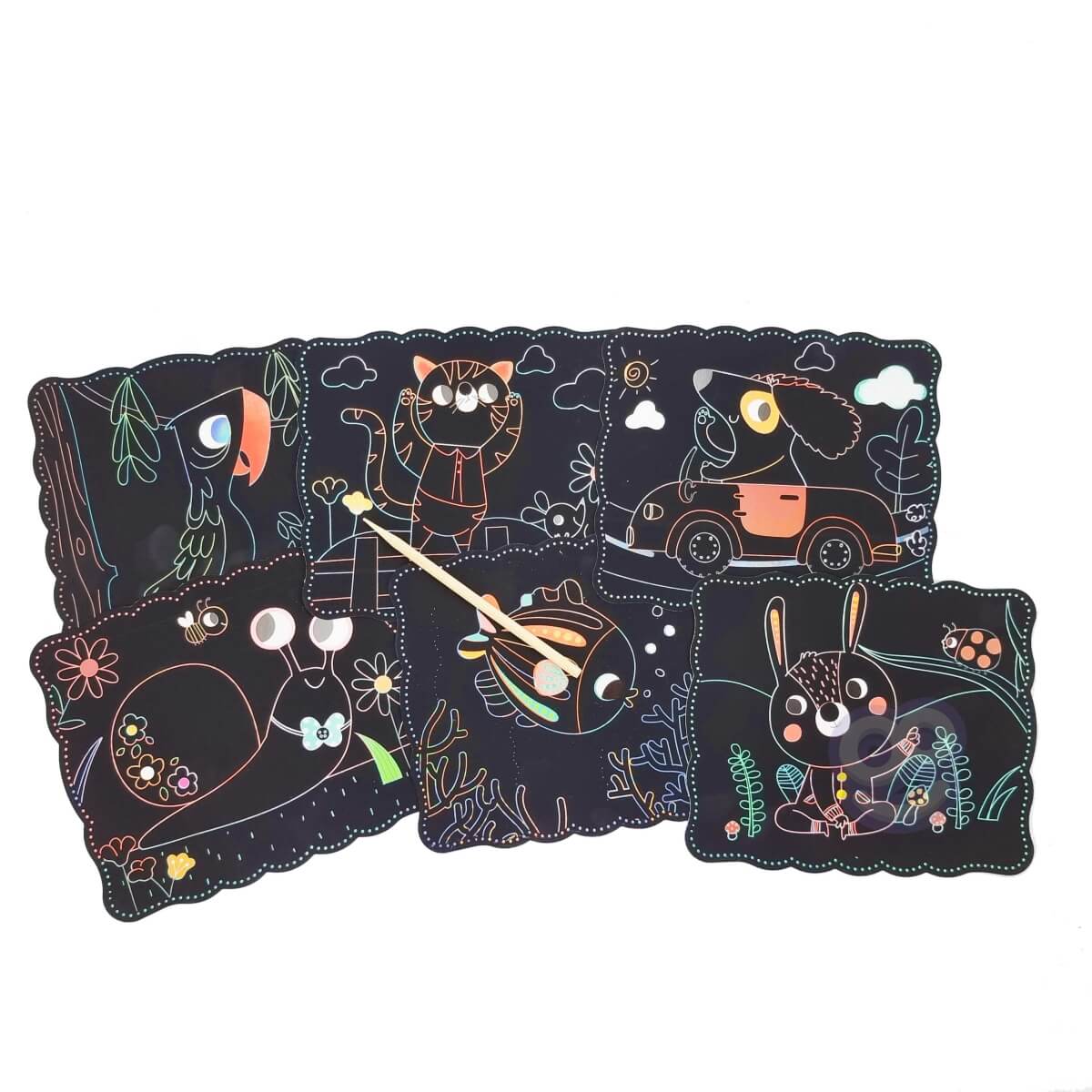 Nutrinama kūrybinių kortelių rinkinys vaikams, Woopie  7vnt.