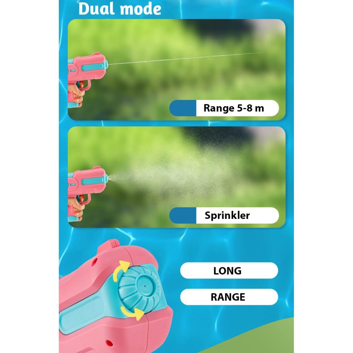 Vandens šautuvas su kuprine vandeniui, Woopie 2.1l