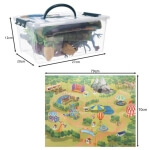 Dinozaurų figūrėlių rinkinys su kilimėliu, Woopie  16 vnt.