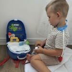 Žaislinis gydytojo rinkinys kuprinėje , Woopie  18vnt.