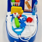 Žaislinis gydytojo rinkinys kuprinėje , Woopie  18vnt.