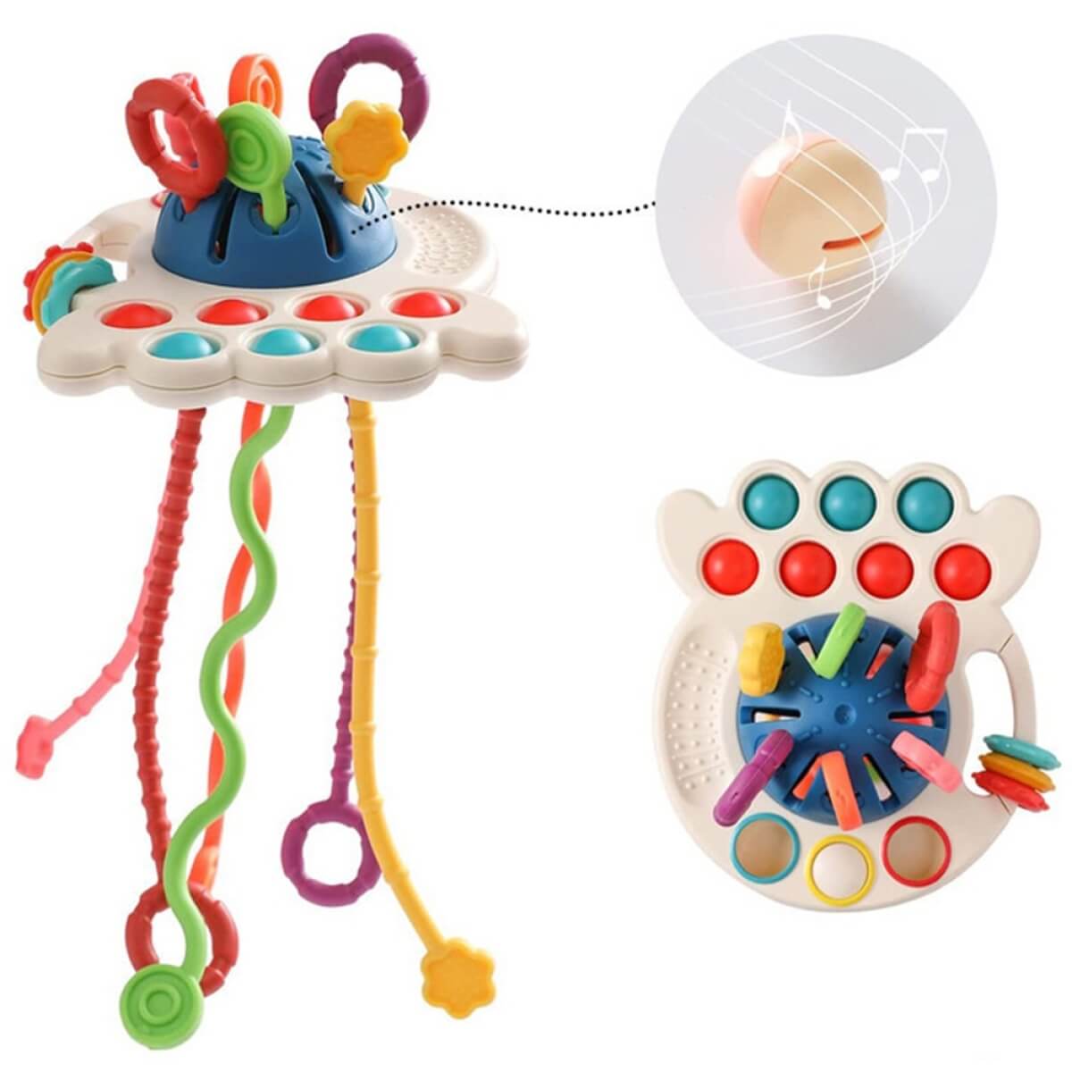 Sensorinis žaislas daugiafunkcinis kramtukas, Woopie