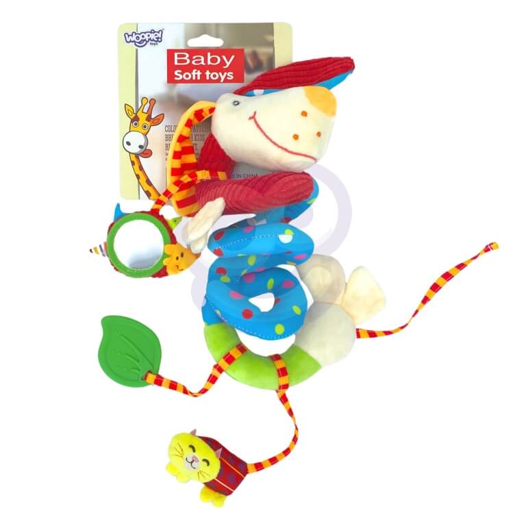 Pliušinis spiralinis žaislas vežimėliui, Woopie