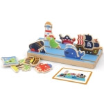 Dvipusė medinė dėlionė vaikams, Viga toys  2in1