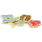 Dvipusė medinė dėlionė vaikams, Viga toys  2in1