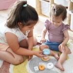 Medinė mokomoji piramidė lokys, Viga toys