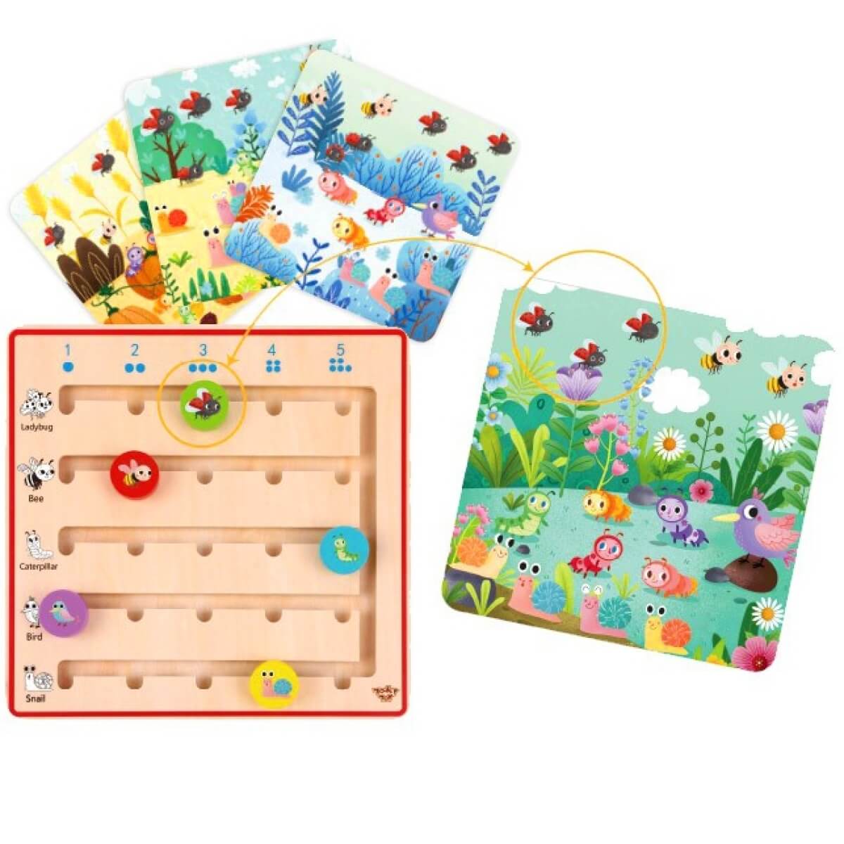 Medinis žaidimas vaikams mokomės skaičiuoti, Tooky Toy