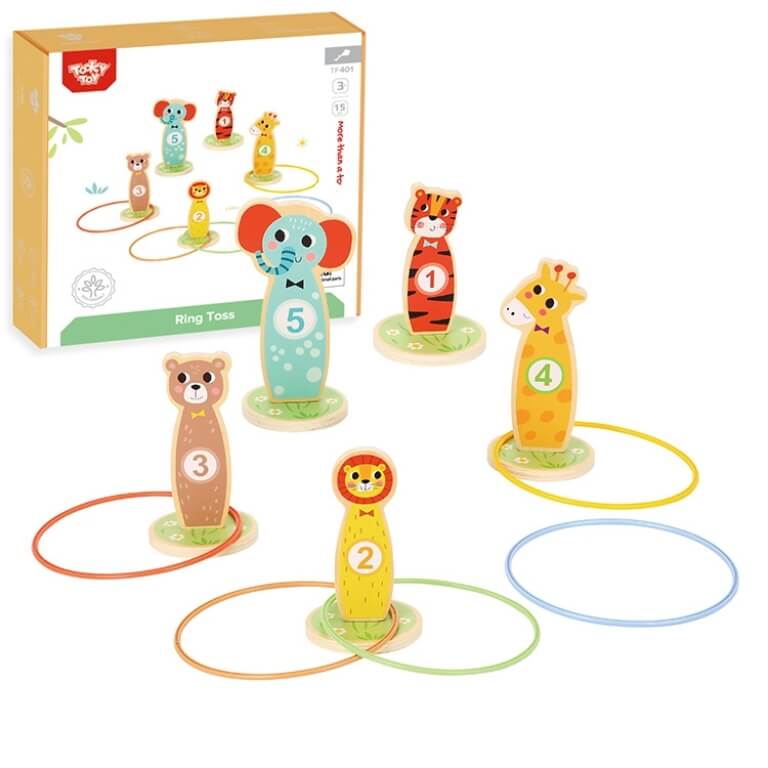 Medinis žaidimas vaikams mesk žiedą , Tooky Toy