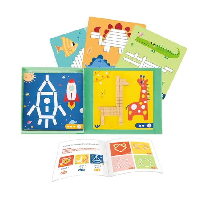 59274.jpg Medinis magnetinis stalo žaidimas dėlionė vaikams, Tooky Toy 49 vnt