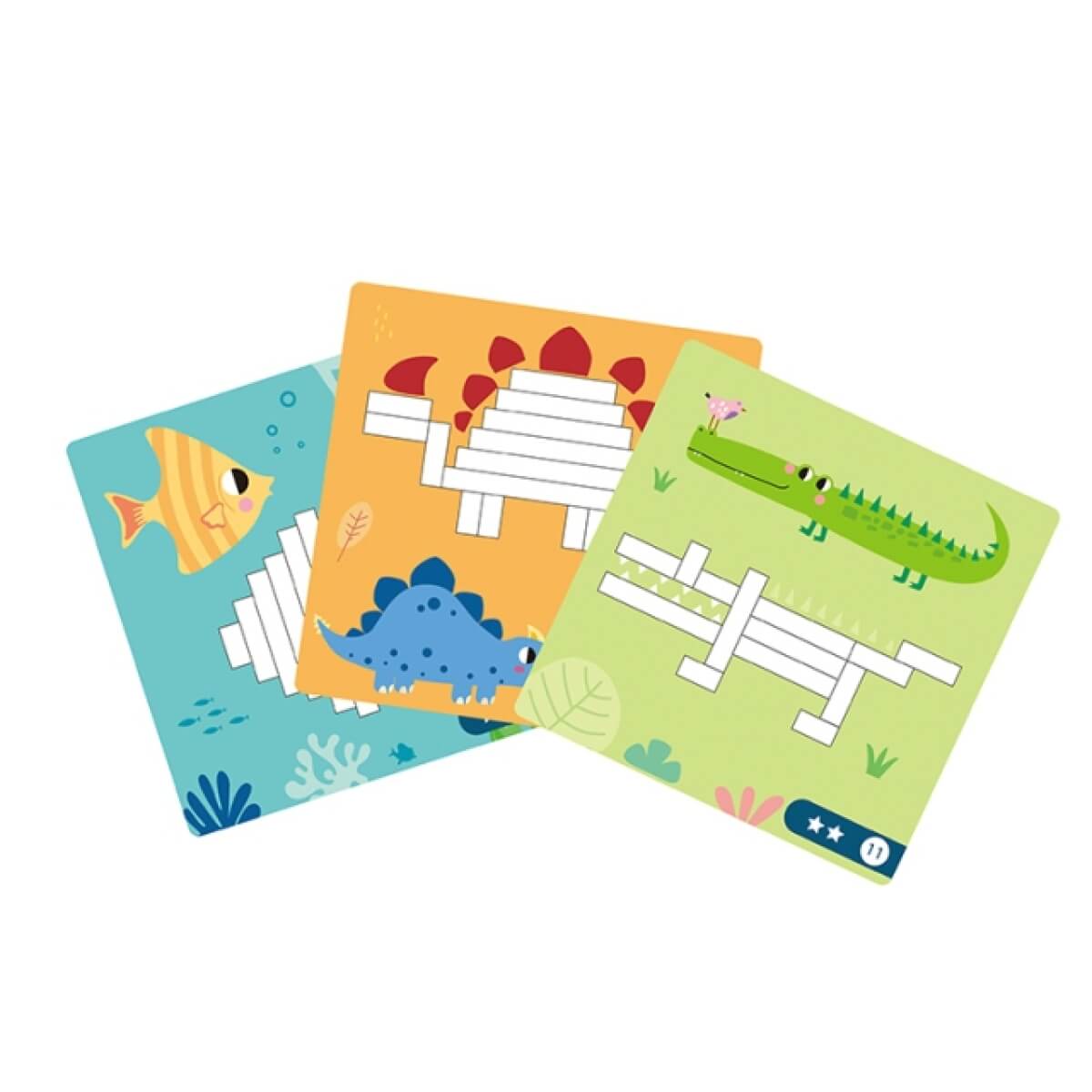 Medinis magnetinis stalo žaidimas dėlionė vaikams, Tooky Toy  49 vnt